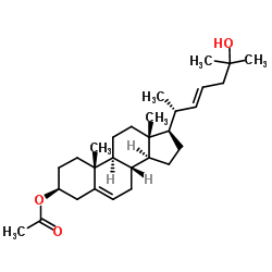 22-Dehydro 25-Hydroxy Cholesterol 3-Acetate结构式