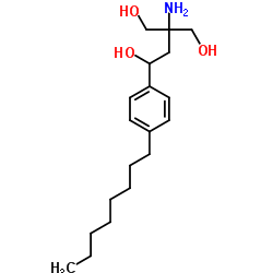 3-氨基-3-(羟甲基)-1-(4-辛基苯基)-1,4-丁二醇结构式