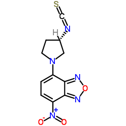 (S)-(+)-NBD-Py-NCS [即(S)-(+)-4-(3-异硫氰酸基吡咯烷-1-基)-7-硝基-2,1,3-苯并恶二唑]结构式