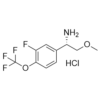 (S)-1-(3-Fluoro-4-(trifluoromethoxy)phenyl)-2-methoxyethan-1-amine hydrochloride Structure