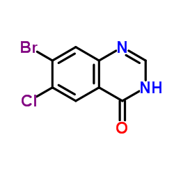 7-溴-6-氯-4(3H)-喹唑啉酮结构式