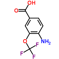 4-氨基-3-(三氟甲氧基)苯甲酸结构式