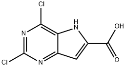 2,4-Dichloro-5H-pyrrolo[3,2-d]-pyrimidine-6-carboxylicacid Structure