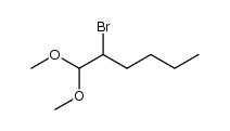 α-bromohexanal dimethylacetal Structure