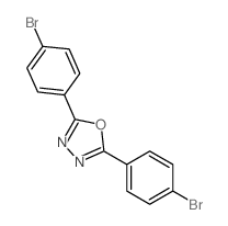 2,5-双(4-溴苯基)-1,3,4-恶二唑结构式