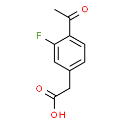 2-(4-Acetyl-3-fluorophenyl)acetic acid Structure