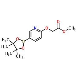 6-(2-甲氧基-2-氧代乙氧基)-3-吡啶硼酸频哪醇酯结构式