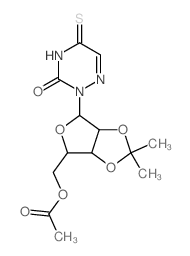 [7,7-dimethyl-2-(3-oxo-5-sulfanylidene-1,2,4-triazin-2-yl)-3,6,8-trioxabicyclo[3.3.0]oct-4-yl]methyl acetate Structure