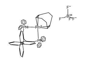 [(R)-2,2'-bis(diphenylphosphino)-1,1-binaphthyl]rhodium(I)(cyclooctadiene) tetrafluoroborate结构式