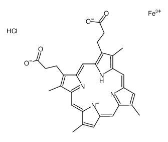 Fe(III)氘卟啉IX氯化物结构式