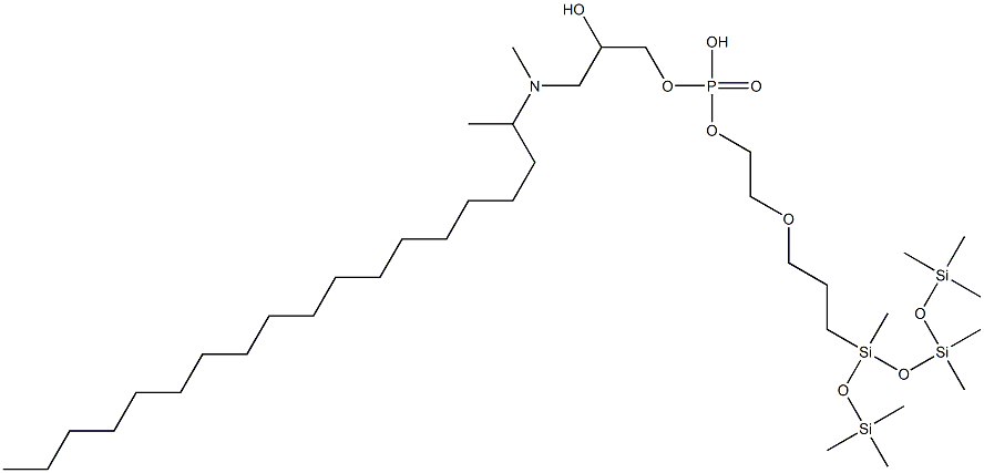 硬脂基二甲基铵羟丙基 PEG-7 聚二甲基硅氧烷磷酸酯氯化物结构式