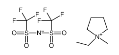 1-Ethyl-1-methylpyrrolidinium bis(trifluoromethylsulfonyl)imide Structure