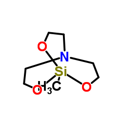 1-甲基-2,8,9-三氧杂-5-氮杂-1-硅杂二环[3.3.3]十一烷结构式