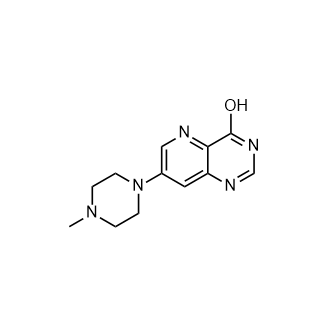 7-(4-甲基哌嗪-1-基)吡啶并[3,2-d]嘧啶-4-醇结构式