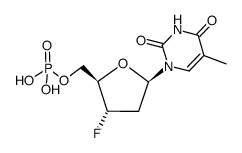 3'-脱氧-3'-氟胸苷-5'-单磷酸-d3二钠盐结构式