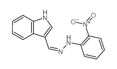 1H-Indole-3-carboxaldehyde,2-(2-nitrophenyl)hydrazone Structure
