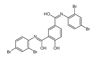 1-N,3-N-bis(2,4-dibromophenyl)-4-hydroxybenzene-1,3-dicarboxamide结构式