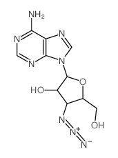 9H-Purin-6-amine,9-(3-azido-3-deoxy-b-D-arabinofuranosyl)- structure