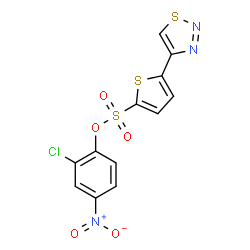 2-Chloro-4-nitrophenyl 5-(1,2,3-thiadiazol-4-yl)-2-thiophenesulfonate Structure
