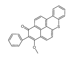 3-methoxy-2-phenyl-1H-naphtho[2,1,8-mna]thioxanthen-1-one结构式