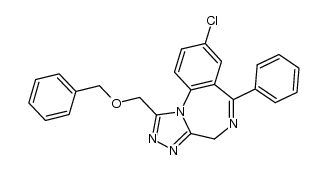 1-benzyloxymethyl-8-chloro-6-phenyl-4H-benzo[f][1,2,4]triazolo[4,3-a][1,4]diazepine结构式