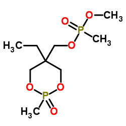 5-ethyl-5-[[methoxy(methyl)phosphoryl]oxymethyl]-2-methyl-1,3,2λ5-dioxaphosphinane 2-oxide Structure
