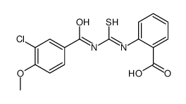 2-[(3-chloro-4-methoxybenzoyl)carbamothioylamino]benzoic acid Structure