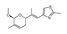 4-((E)-2-((2S,6S)-6-methoxy-5-methyl-3,6-dihydro-2H-pyran-2-yl)prop-1-en-1-yl)-2-methylthiazole结构式