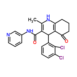 4-(2,3-Dichlorophenyl)-2-methyl-5-oxo-N-(3-pyridinyl)-1,4,5,6,7,8-hexahydro-3-quinolinecarboxamide Structure