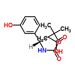 BOC-(S)-3-氨基-3-(3-羟基苯基)-丙酸结构式