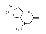 N-(1,1-二氧化四氢-3-噻吩基)-N-甲基甘氨酸结构式