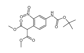 dimethyl 2-[4-(tert-butoxycarbonylamino)-2-nitrophenyl]malonate Structure