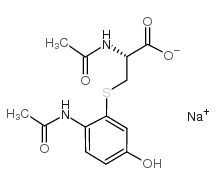 3-(N -乙酰- L型半胱氨酸- S的基)乙酰氨基酚钠结构式