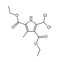 2-dichloromethyl-3,5-bisethoxycarbonyl-4-methylpyrrole结构式