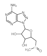 3H-1,2,3-Triazolo[4,5-d]pyrimidin-7-amine,3-[5-deoxy-5-(methylsulfinyl)-b-D-ribofuranosyl]-(9CI)结构式