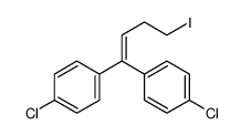1-chloro-4-[1-(4-chlorophenyl)-4-iodobut-1-enyl]benzene Structure