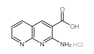 2-氨基-[1,8]萘啶-3-羧酸盐酸盐结构式