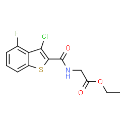 Glycine, N-[(3-chloro-4-fluorobenzo[b]thien-2-yl)carbonyl]-, ethyl ester (9CI) picture