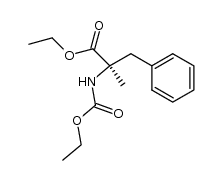 (2R)-2-[(ethoxycarbonyl)amino]-2-methyl-3-phenylpropanoic acid ethyl ester Structure