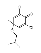 2,6-dichloro-4-methyl-4-(2-methylpropoxy)cyclohexa-2,5-dien-1-one结构式