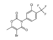 5-bromo-3-(3-chloro-4-trifluoromethyl-phenyl)-6-methyl-[1,3]oxazine-2,4-dione结构式