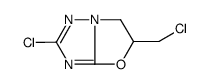 2-chloro-5-(chloromethyl)-5,6-dihydro-[1,3]oxazolo[3,2-b][1,2,4]triazole Structure