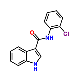 N-(2-氯苯基)-1H-吲哚-3-羧酰胺结构式