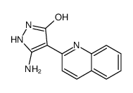 5-amino-4-quinolin-2-yl-1,2-dihydropyrazol-3-one结构式