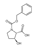 (2S,3S)-1-[(苄氧基)羰基]-3-羟基吡咯烷-2-羧酸结构式