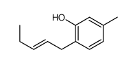 5-methyl-2-pent-2-enylphenol结构式