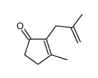 3-methyl-2-(2-methylprop-2-enyl)cyclopent-2-en-1-one结构式
