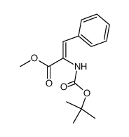 methyl 2-(tert-butoxycarbonylamino)-3-phenylacrylate结构式