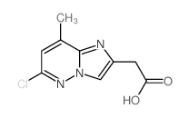 Imidazo[1,2-b]pyridazine-2-acetic acid, 6-chloro-8-methyl-结构式