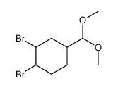 1,2-dibromo-4-(dimethoxymethyl)cyclohexane Structure